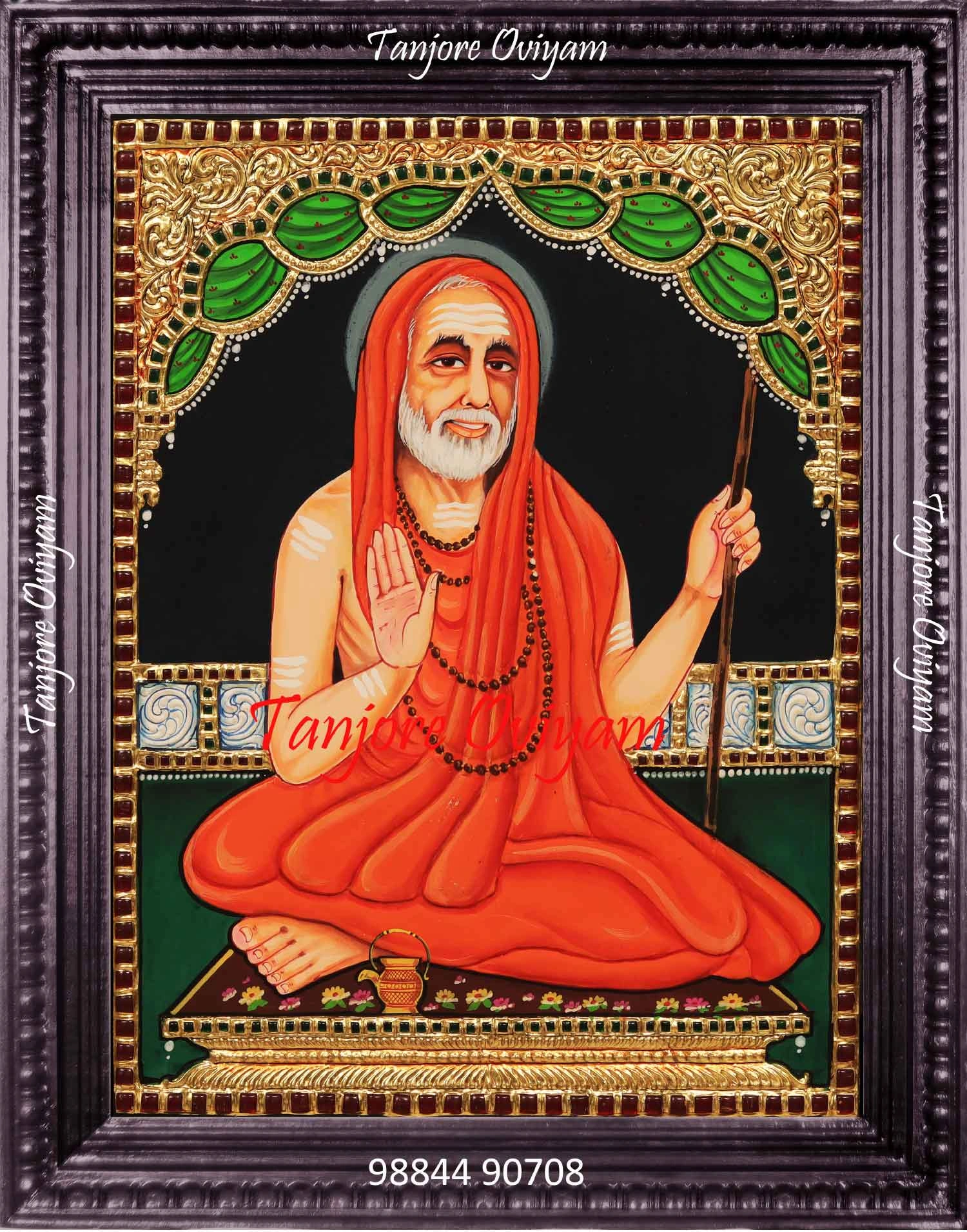 Maha Periyava Tanjore Painting | Kanchi Periyava Tanjore Painting